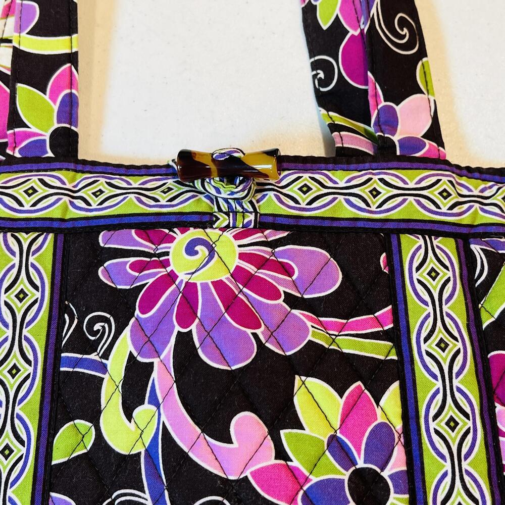 Vera Bradley TIC TAC TOTE Shoulder Bag Purse PURPLE PUNCH - Picture 2 of 7
